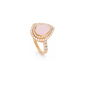 18K Gold Ring with Lagrima Design