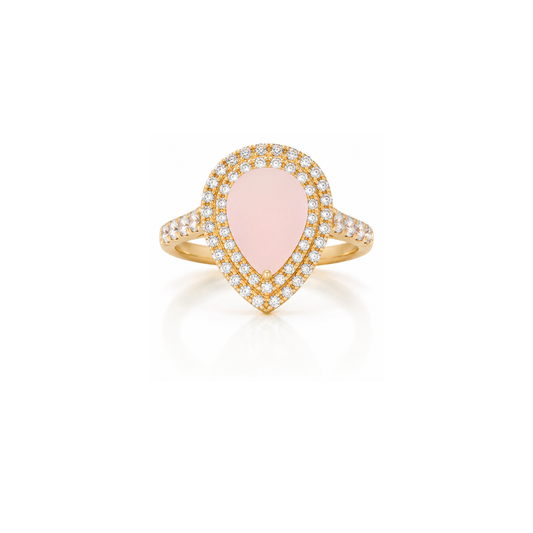 18K Gold Ring with Lagrima Design
