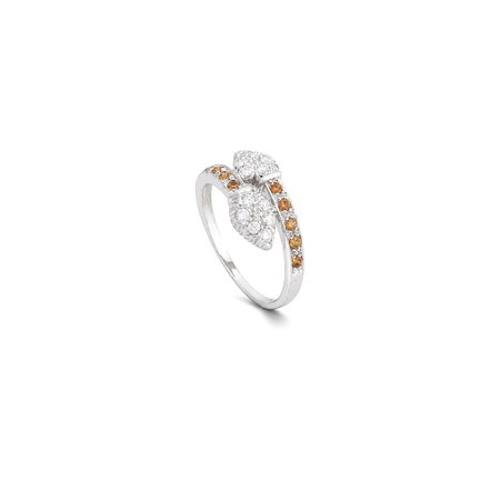 18K White Gold Ring with Helena Ornate Design