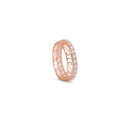 18K Gold Ring with Luster Gemstones Design