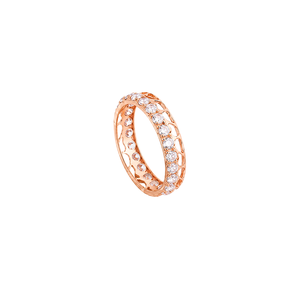 18K Gold Ring with Ornate Frame Design