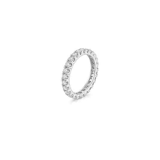 18K White Gold Ring with Olivia Gemstones Design