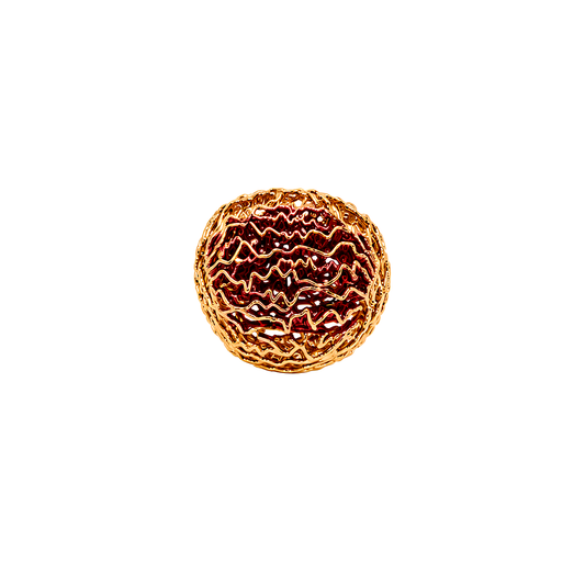 18K Gold Ring with Intertwined Wave Design
