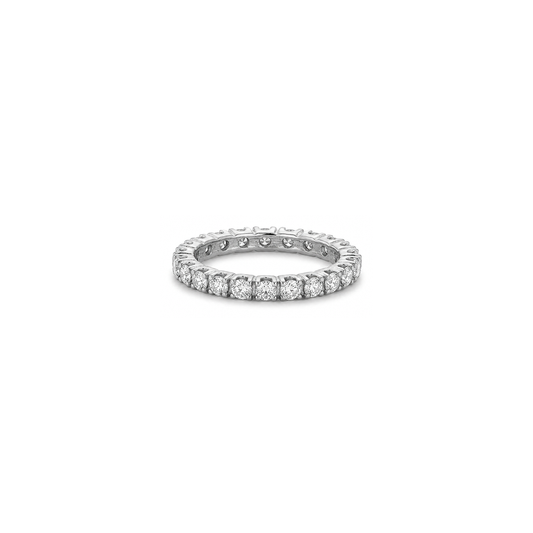 18K White Gold Ring with Olivia Design