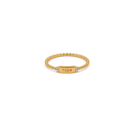 21K Gold Ring with Hope Design