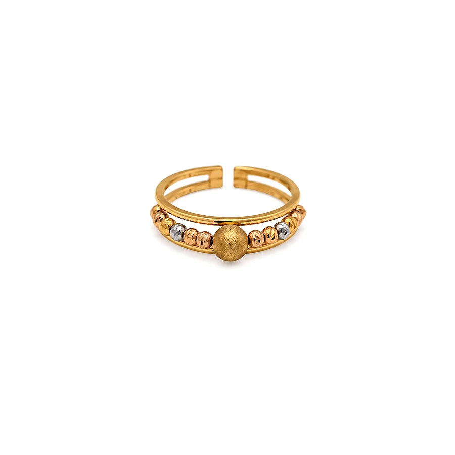 18K Gold Ring with Queen World Design