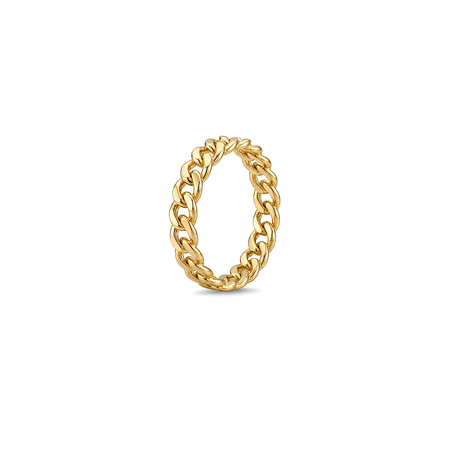 18K Gold Wedding Ring with Interlocking Chains Design
