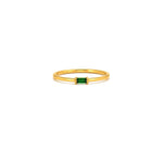 18K Gold Ring with Delicate Small Stone Design