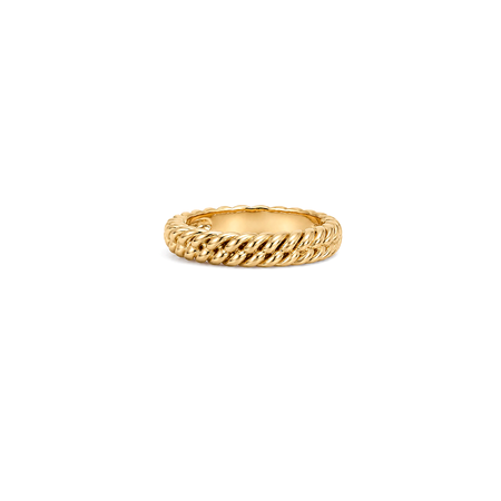 18K Gold Wedding Ring with Braided Design