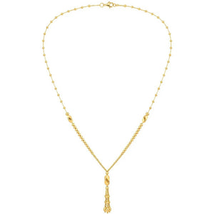 21K Gold Set With Beaded Design