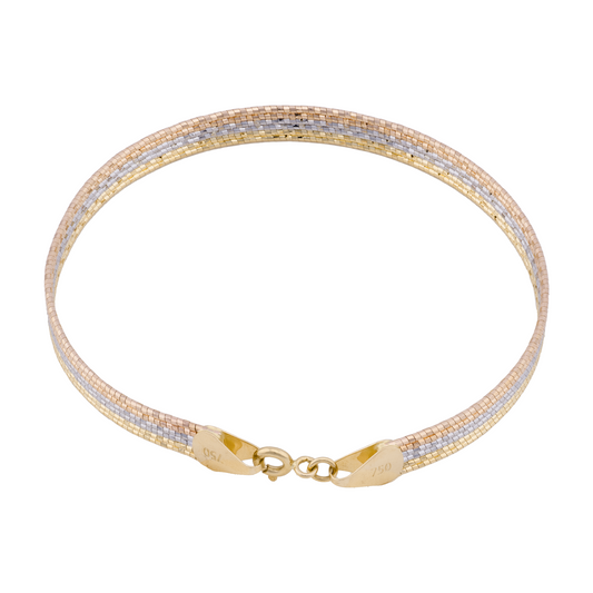18K Bracelet with Ornate Design In Colorful
