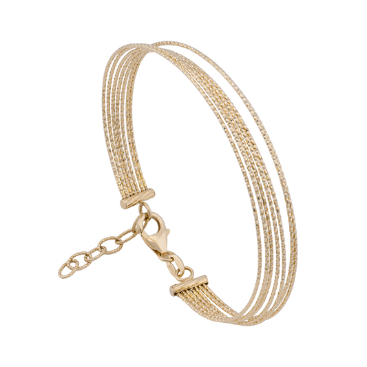 أسورة عيار 18 بتصميم طبقات