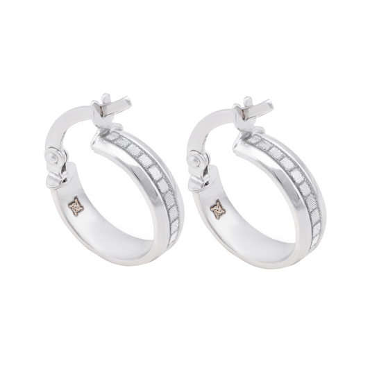 أقراط عيار 18 بتصميم مربعات