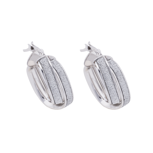 أقراط عيار 18 بتصميم متداخل