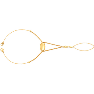 21k Gold Palm Oval fingerprint