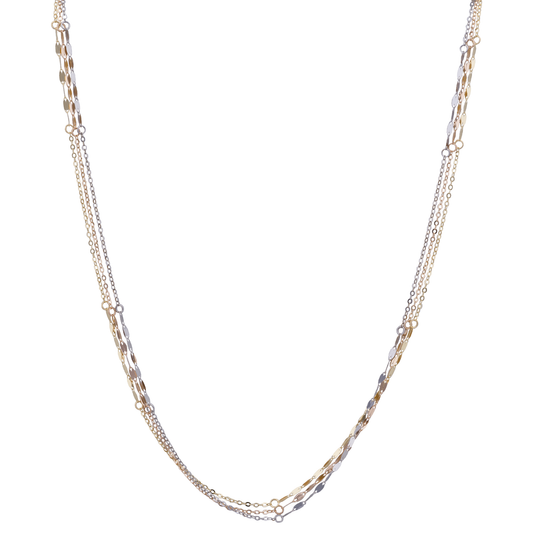 18K Gold Pendant with Shiny Layers Design