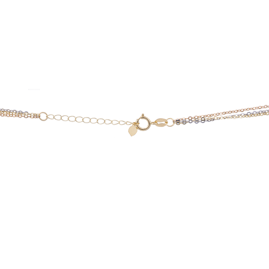 18K Gold Pendant with Shiny Layers Design