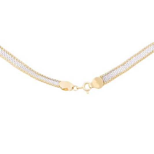 18K Gold Pendant with Elegant Braided Edges Design