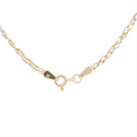 18K Gold Pendant with Double Weave Design