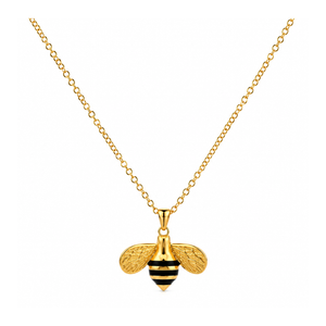 21K Gold Necklace With Bee Pendant