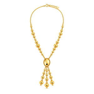 21K Gold Necklace with Royal Fingerprint Drop Design