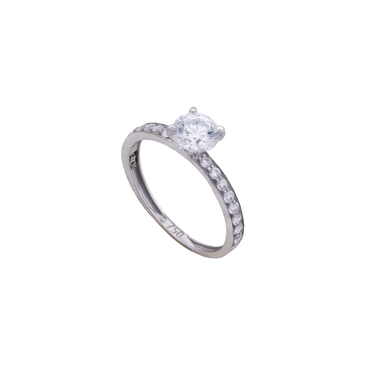 تونز عيار 18 بفص لامع في المنتصف