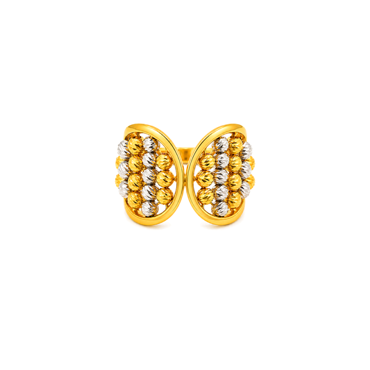 21K Gold Ring With Colorful Circles Design