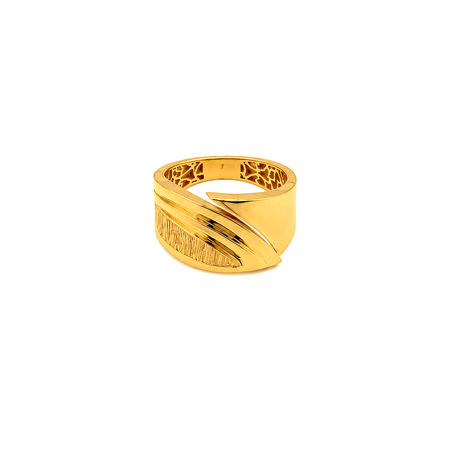21K Gold Ring With Classic Interlocking Design