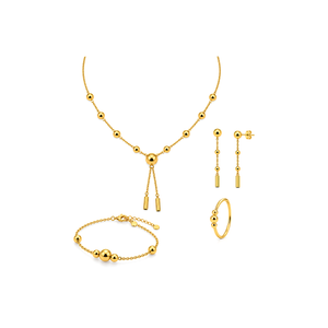 21k Gold set hanging ball