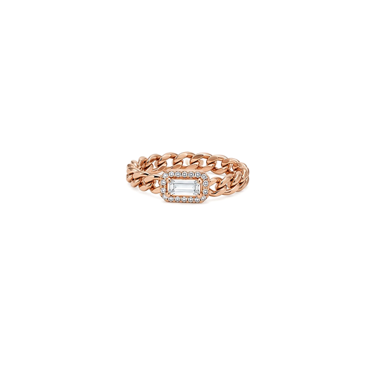 18K Gold Ring with Gemstone Design