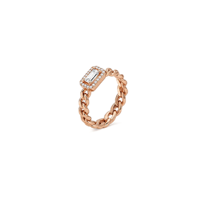 18K Gold Ring with Gemstone Design