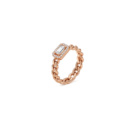 18K Gold Ring with Gemstone Design