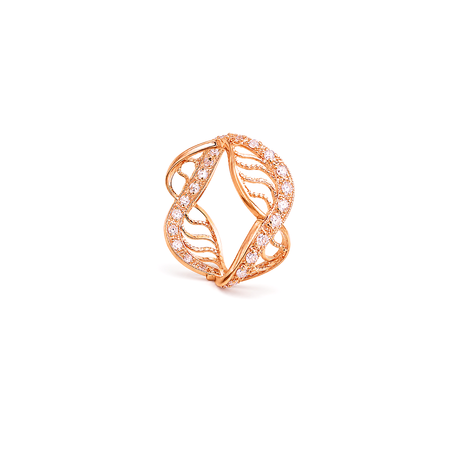 18K Gold Wedding Ring with Yuzuk Design