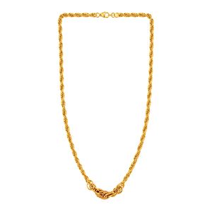 18K Gold Necklace with Rope Knot