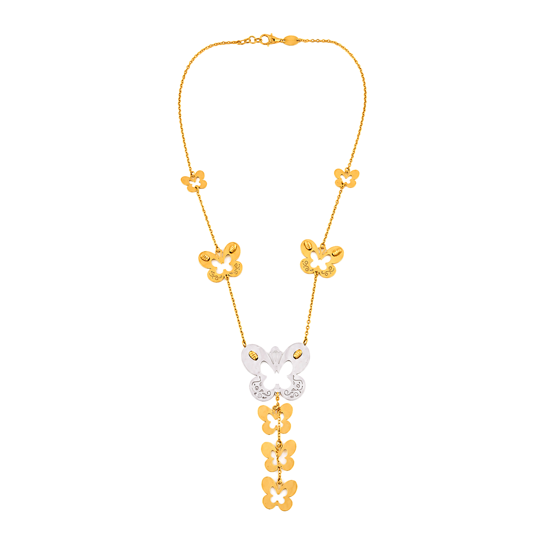 18K Gold Necklace with Luce Butterfly Design
