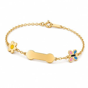 18K Gold Chain Bracelet with Ambitious Butterfly Design