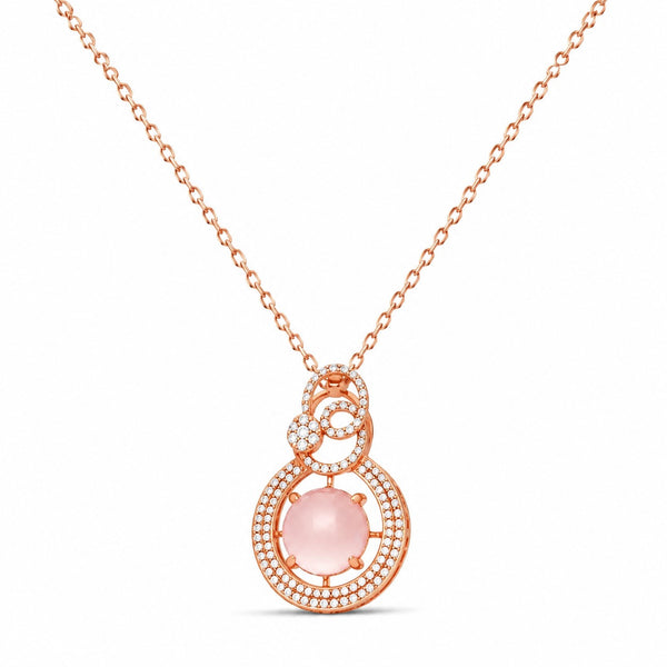 18K Diamond Necklace with Circular Design