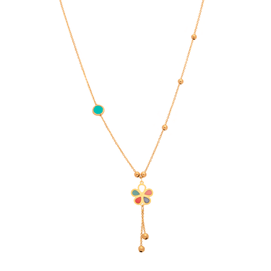 طقم عيار 18 بتصميم فراشة ملونة