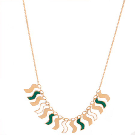 18K Gold Half Set with Amwaj Multi-Color Design