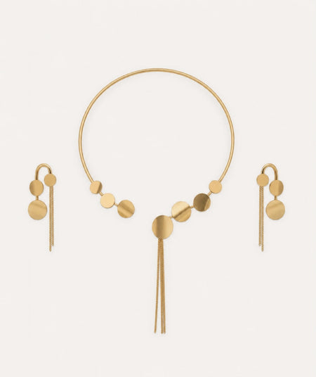 18K Gold Half Set with Open Circle Design