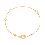 18K Gold Kids Bracelet with Cute Baby Foot Design