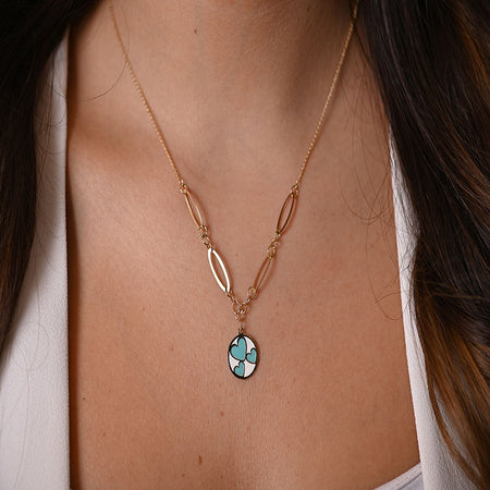 18K Gold Necklaces with Heart Interior Design