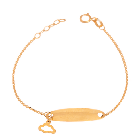 18K Gold Kids Chain Bracelet with Sky Charm