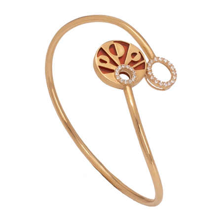 18K Bracelet with Open Cuff Classic Design