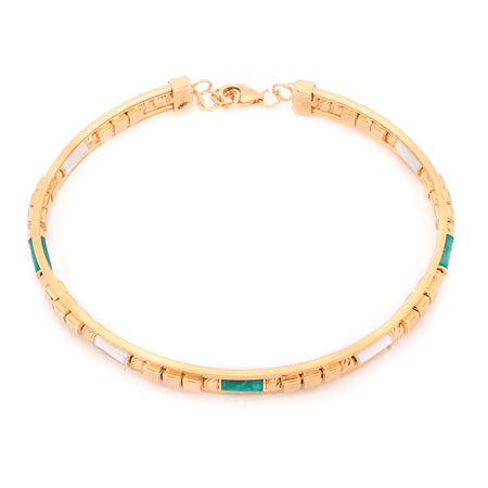18K Bracelet with Colourful Charms Design