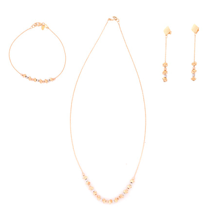 18K Gold Half Set with Close Geometric Shapes Design