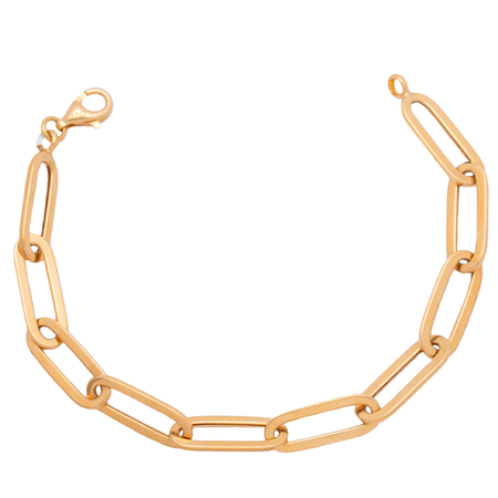 18K Chain Bracelet with Wide Design