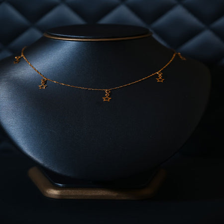 21K Gold Pendant with Stars Design