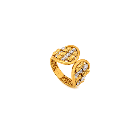 21K Gold Ring With Colorful Circles Design