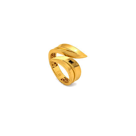 21K Gold Ring With Classic Open Design